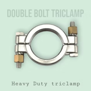 SS DOUBLE BOLT TRICLOVER CLAMPS